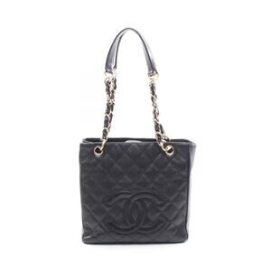 Chanel Matelasse PST Tote Bag Leather Calfskin Cowhide Black